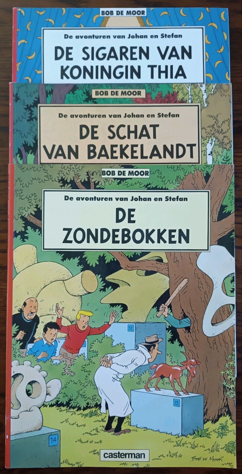 De avonturen van Johan en Stefan - 3 strips Bob de Moor, Gelezen, Bob de Moor, Ophalen of Verzenden, Meerdere stripboeken