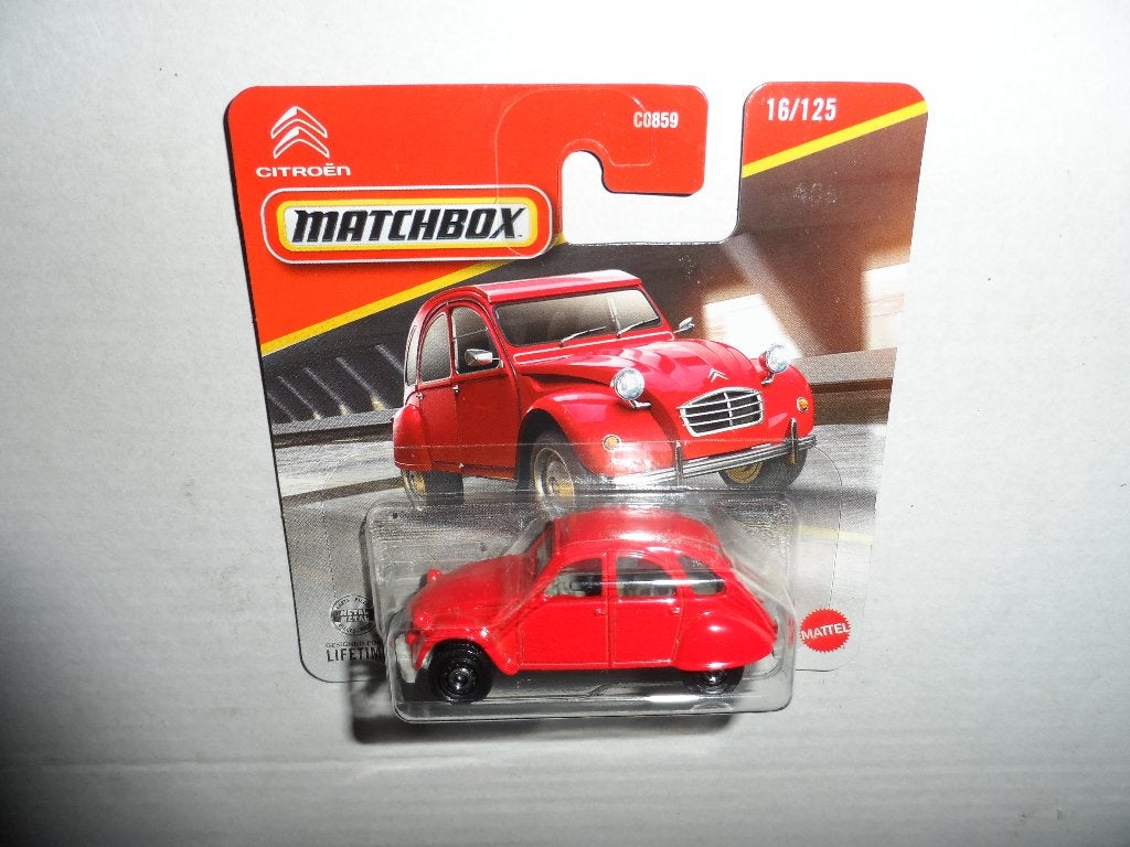 Matchbox - Citroën 2CV (rood) 1:64, Ophalen of Verzenden, Nieuw, Auto