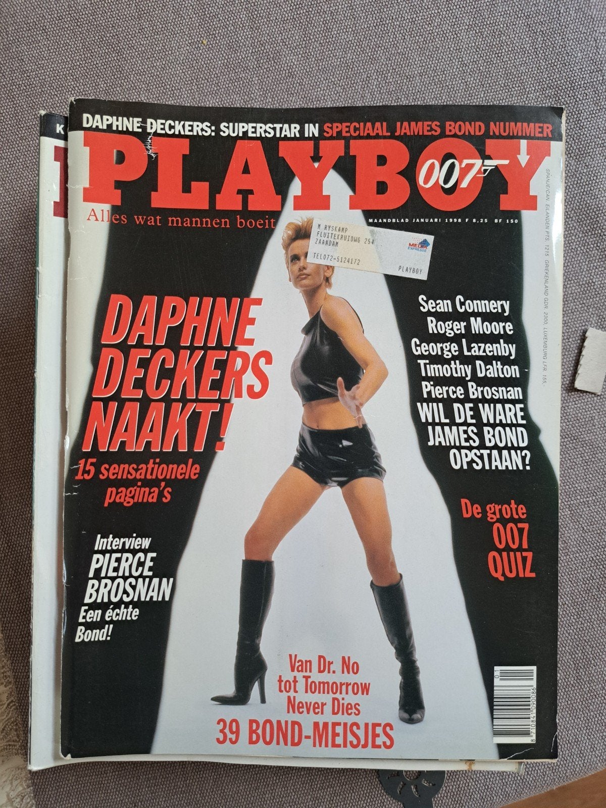 Vintage Playboy James bond Daphne Dekkers 15 pagina's foto's, Ophalen of Verzenden, Zo goed als nieuw, Lichaam en Geest