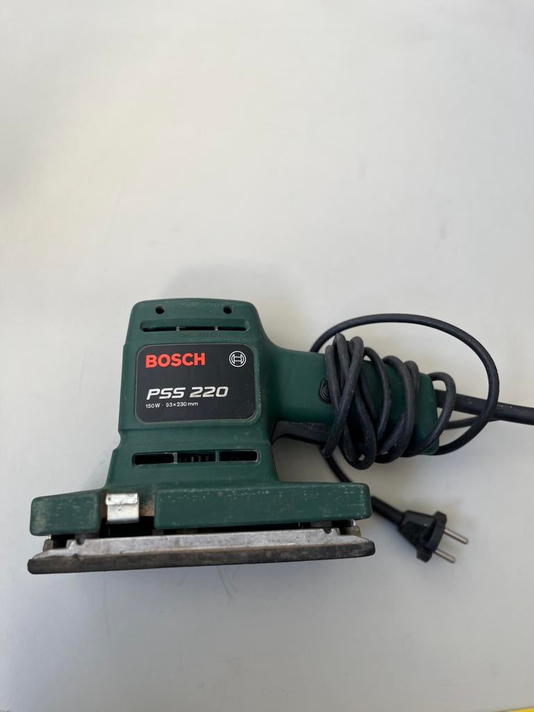Schuurmachine Bosch vierkant op stroom, Ophalen of Verzenden, Zo goed als nieuw, Minder dan 600 watt, Vlakschuurmachine