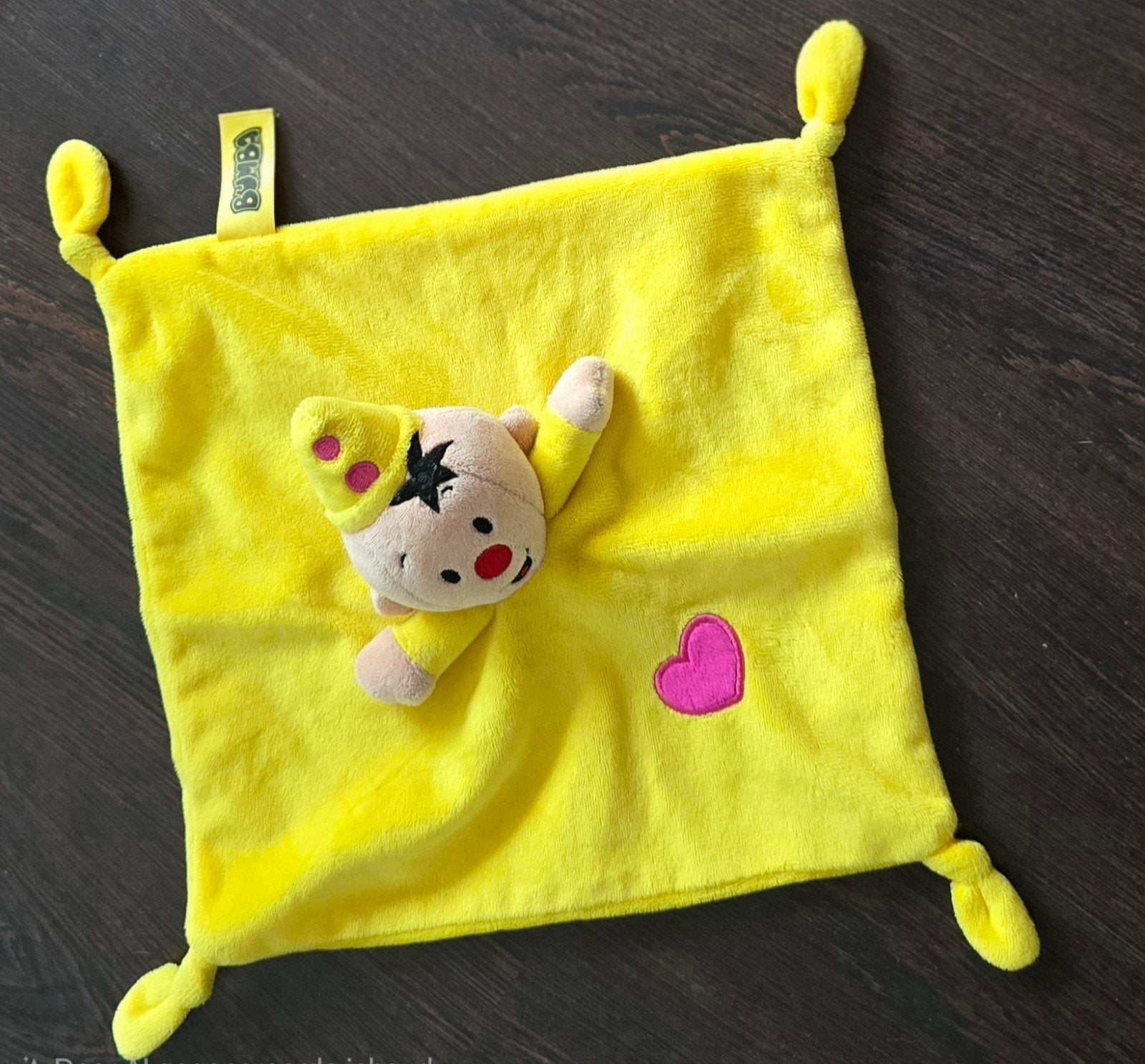 Bumba knuffeldoekje geel met hartje, Ophalen of Verzenden, Zo goed als nieuw, Overige typen