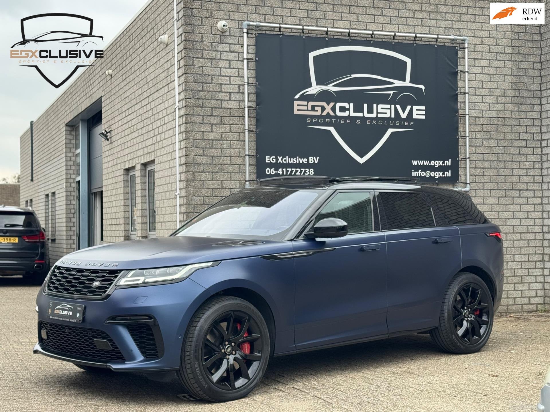 Land Rover RANGE ROVER VELAR 5.0 V8 SVAutobiography Dynamic, Auto's, Land Rover, Automaat, Blauw, Leder, Bedrijf