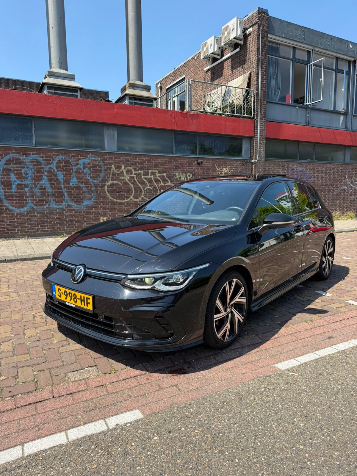 Volkswagen Golf 1.5 eTSI 150pk 7-DSG 2021 Zwart, Auto's, Volkswagen, 1498 cc, 4 cilinders, Parkeerassistent, Zwart