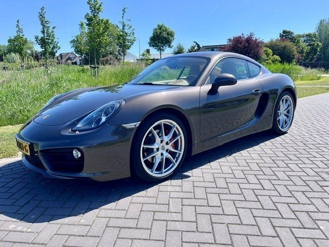 PORSCHE CAYMAN S 3.4   2015  LEDER/CLIMA/20 INCH/BOEKJES/APK, Auto's, Porsche, Automaat, Achterwielaandrijving, Beige, Bruin