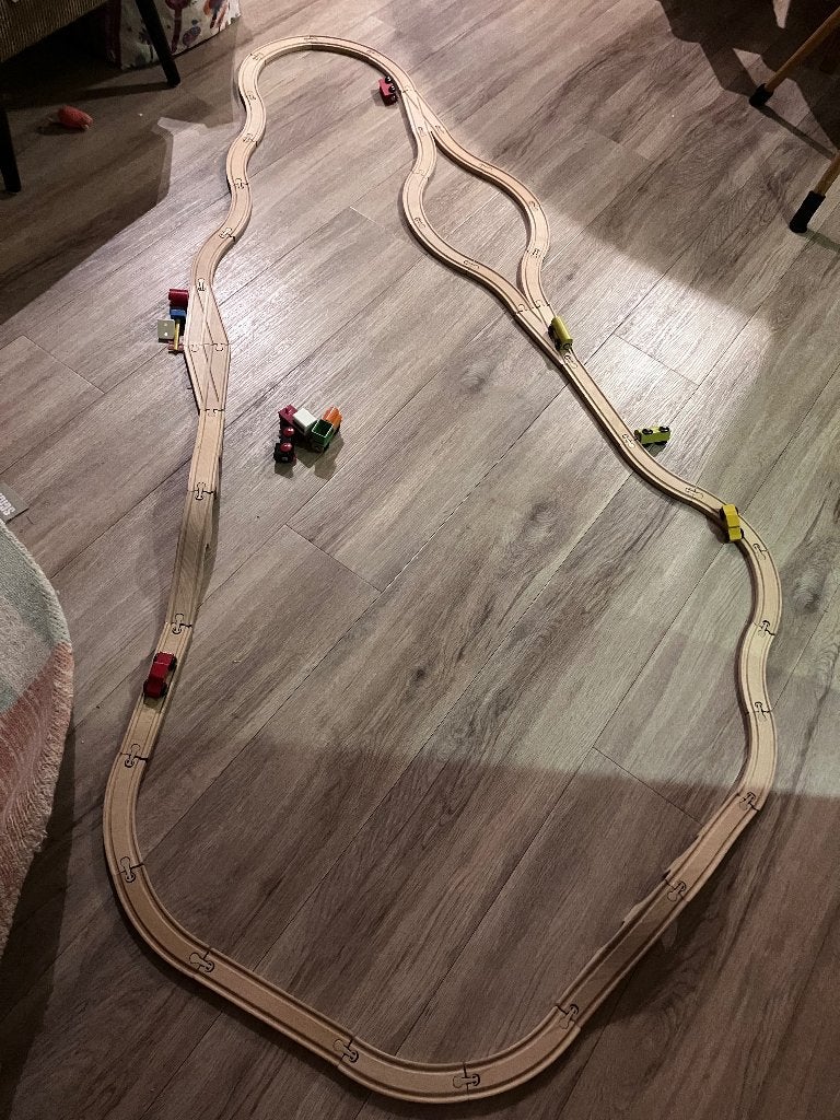 Houten treinrails, Ophalen of Verzenden, Zo goed als nieuw