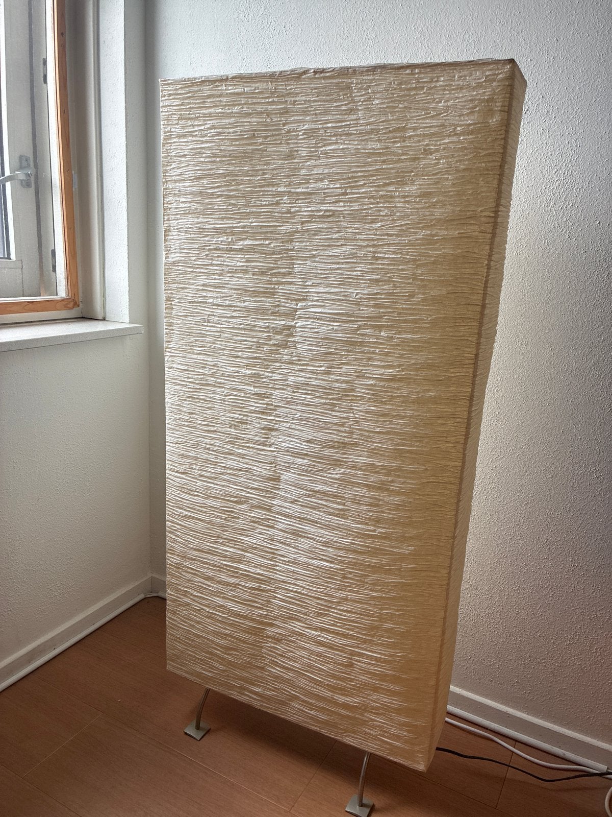 Stijlvolle staande lamp met rijstpapier look, Ophalen, Textiel, E27 (groot), Zo goed als nieuw
