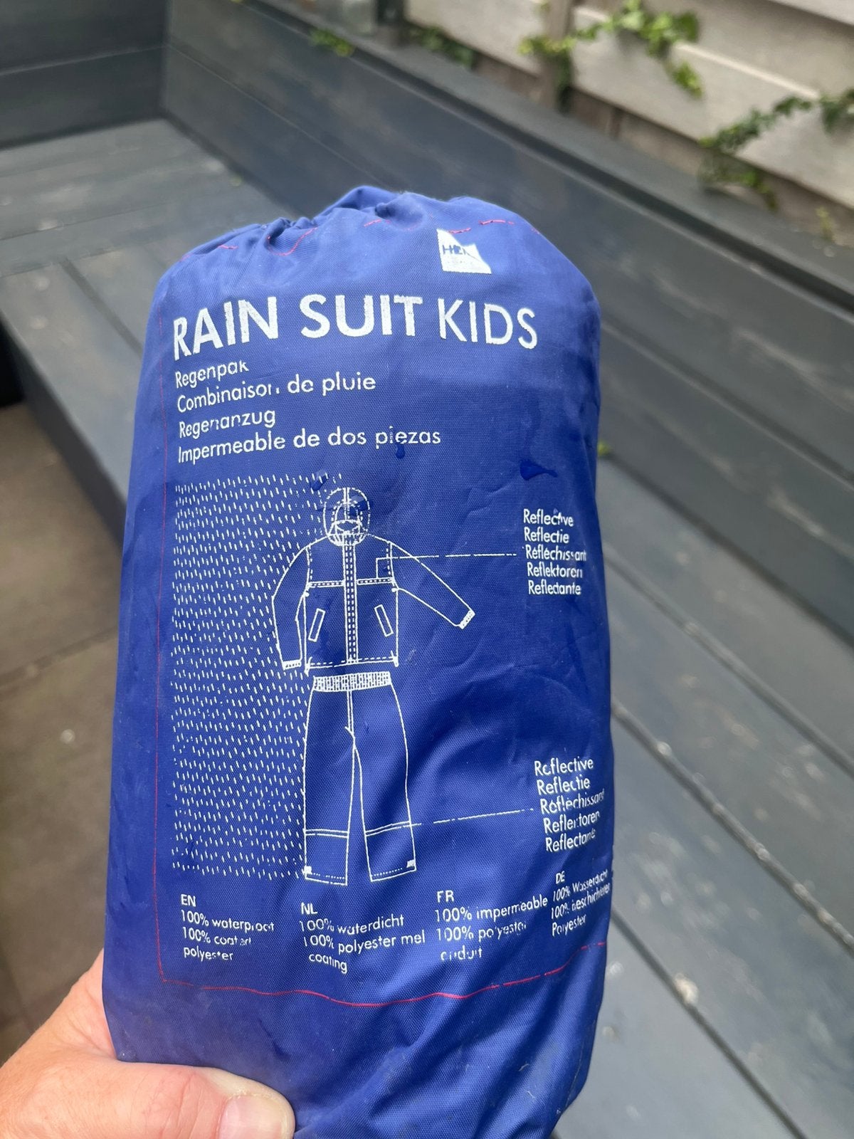 Regenpak maat 146/152, Caravans en Kamperen, Regenkleding, Zo goed als nieuw, Ophalen of Verzenden