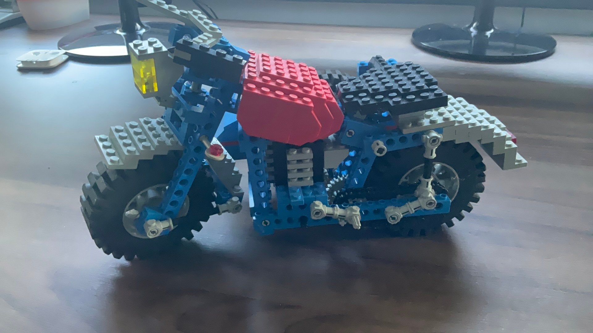 Lego motor met zijspan 857, Gebruikt, Lego, Ophalen of Verzenden, Compleet