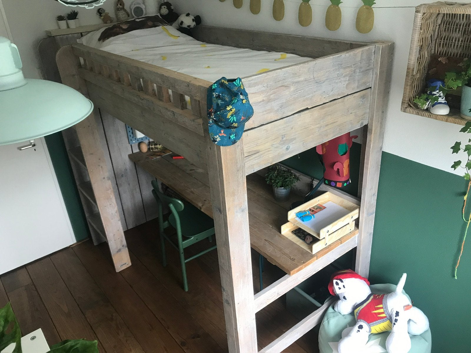 Hoogslaper steigerhout JORG bed, Kinderen en Baby's, Ophalen, Gebruikt, Hoogslaper