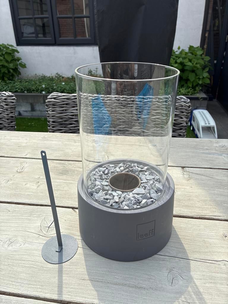 Leeff Fire Stone Tafelhaard - Sfeervolle Bio-Ethanol Haard, Ophalen, Overige materialen, Gebruikt, Grijs