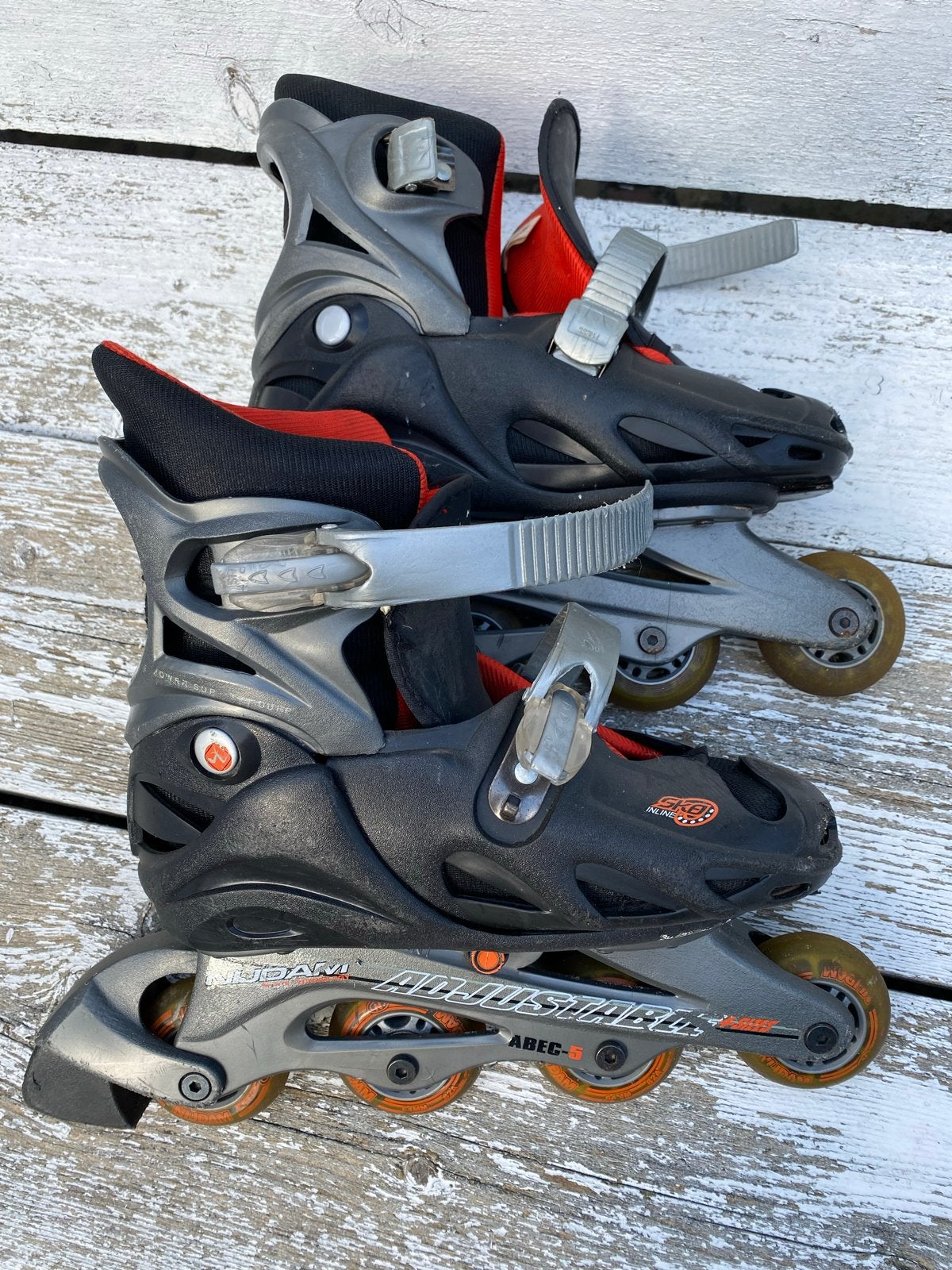 Nijdam verstelbare inline skates (maat 32-36), Ophalen of Verzenden, Gebruikt, Overige typen, Nijdam
