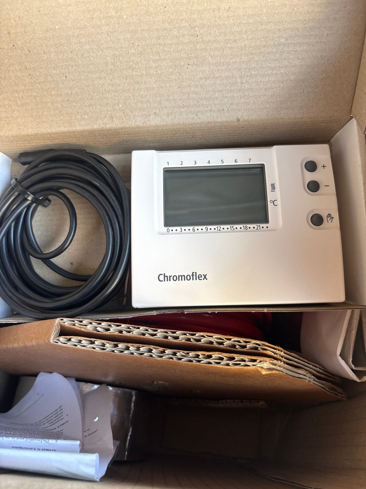 Chromoflex Vloerverwarming Set met Thermostaat - Nieuw, Thermostaat, 500 tot 800 watt, Minder dan 30 cm, Nieuw