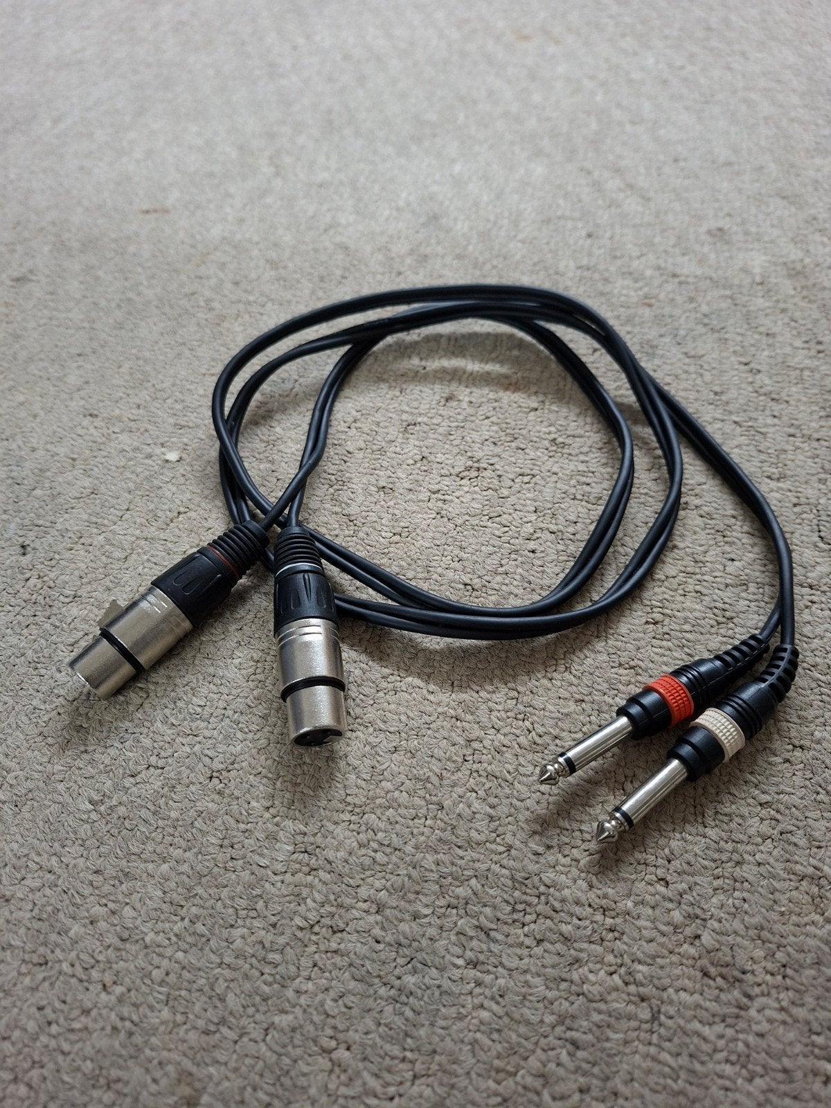 Procab XLR female naar 2x Jack verloopkabel - 1,5m, Ophalen of Verzenden, Zo goed als nieuw, Apparatuur