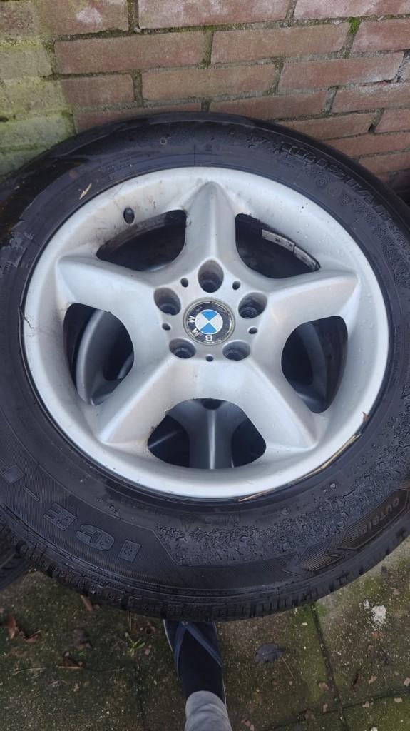 4x BMW X5 velgen met winterbanden – 5x120 – complete set, Auto-onderdelen, Banden en Velgen, Gebruikt, Banden en Velgen, 17 inch