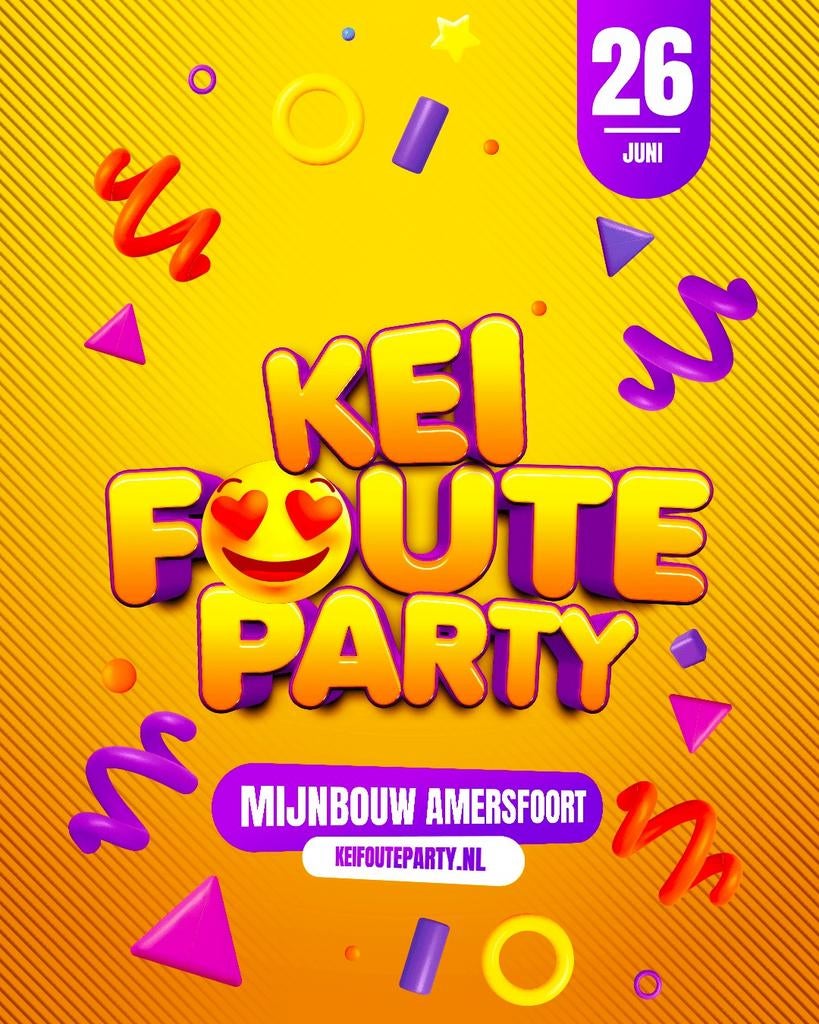 2 tickets voor Foute Party Amersfoort 26 juni