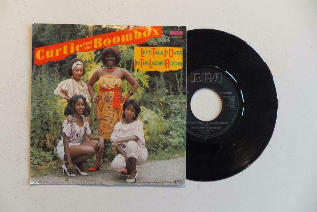 Curtie Boombox single Let's talk it over ladiesroom Nederpop, 7 inch, 1980 - 1989, Ophalen of Verzenden, Zo goed als nieuw