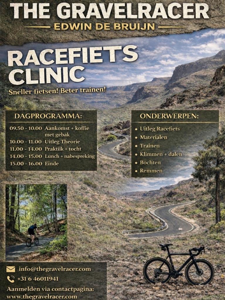 Racefiets clinic, Ophalen of Verzenden, Zo goed als nieuw, Overige onderwerpen