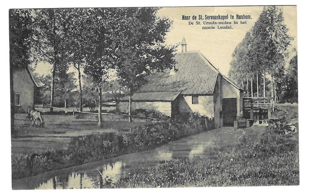 Nunhem bij Roermond - Watermolen St-Ursulamolen Leudal, Verzenden, 1920 tot 1940, Ongelopen, Limburg