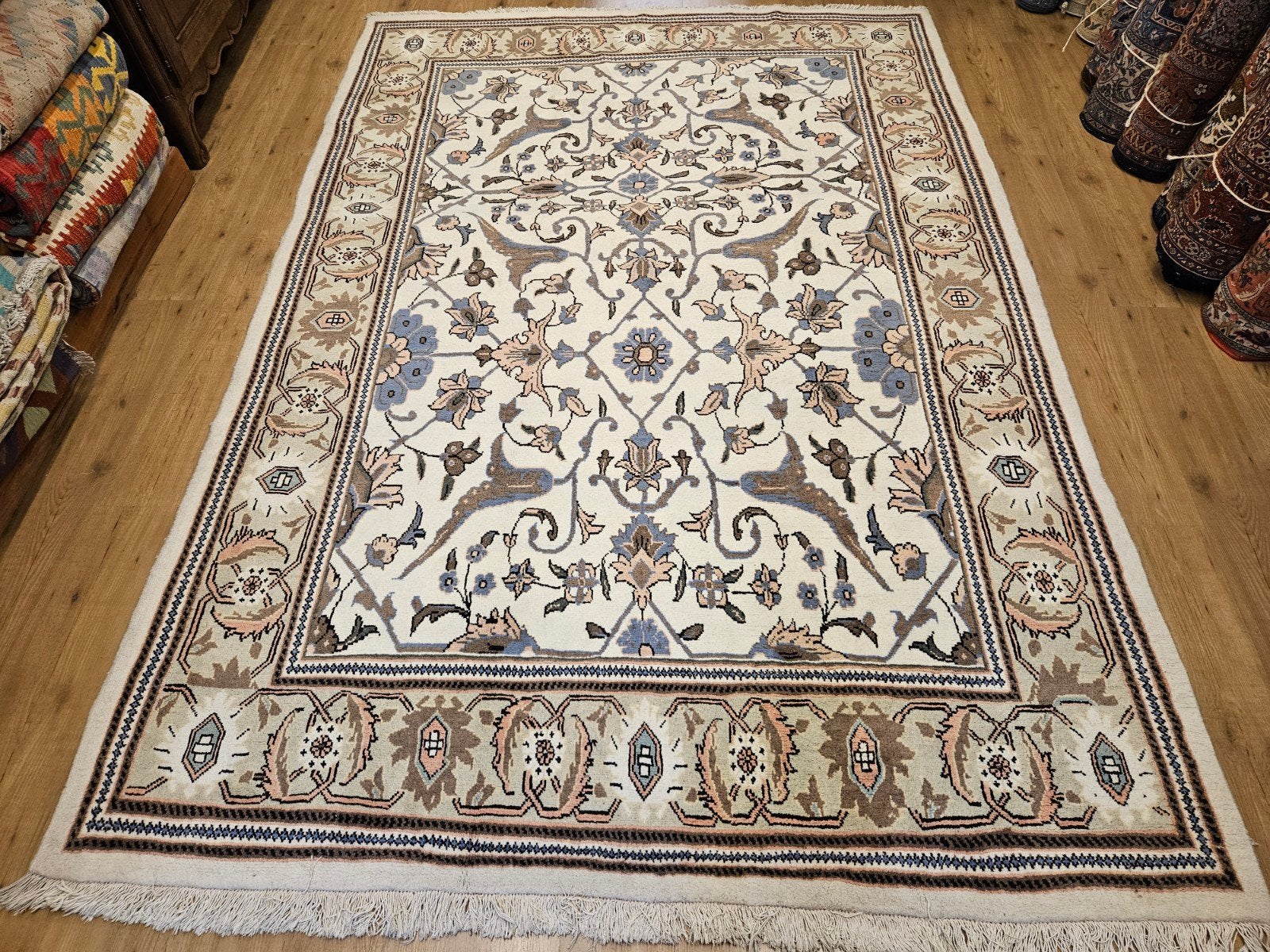 Handgeknoopt perzisch tapijt sultanabad 310x216, Info@SlatsAntiek.nl, Blauw, Perzisch, Vof Slats Antiek