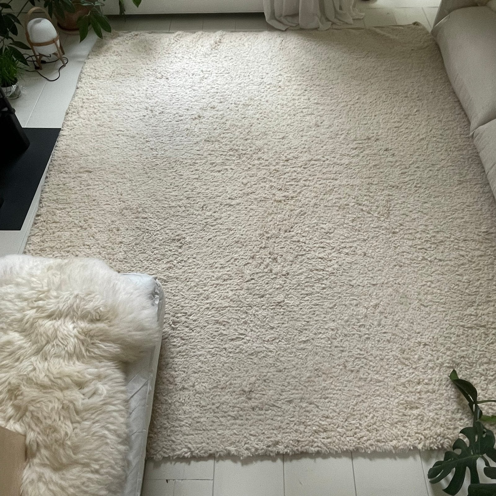 Berber wollen kleed uit Marokko, Ophalen, Gebruikt, Wit, 200 cm of meer