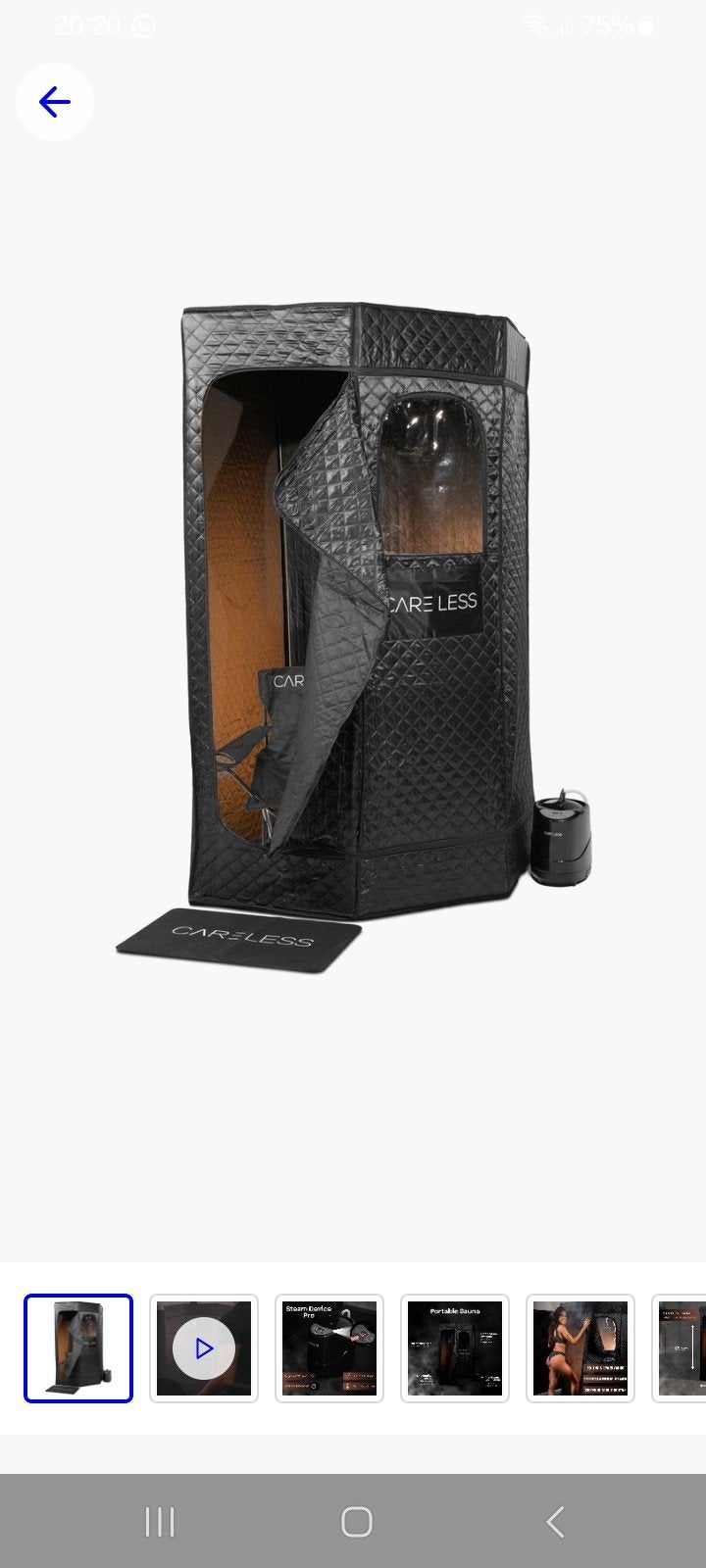 Careless Stoomgenerator met Tent - Draagbare Sauna, Sport en Fitness, Sauna, Ophalen