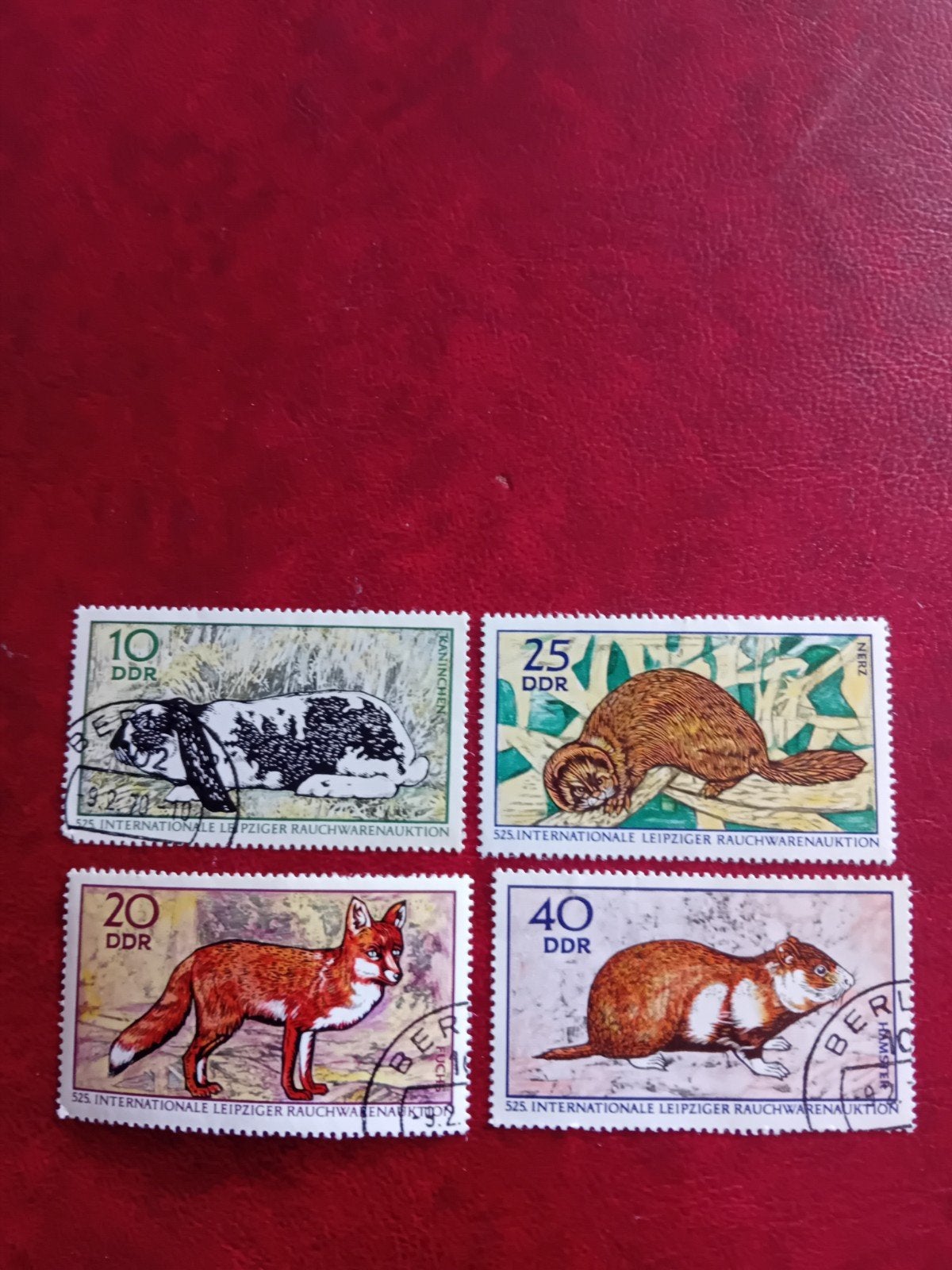 DDR Postzegels: 525. Int Leipziger Rauchwarenaukti, Ophalen of Verzenden, DDR, Gestempeld