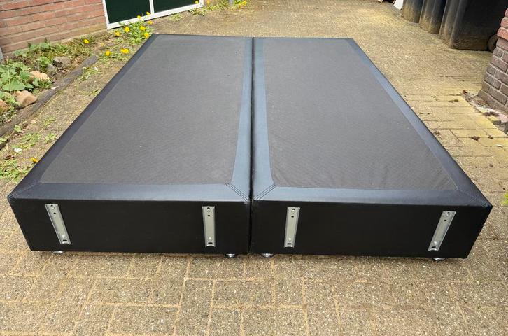IKEA Boxspring 160x200 cm - Zwart, Huis en Inrichting, Slaapkamer | Boxsprings, Ophalen, Gebruikt, Zwart, Tweepersoons