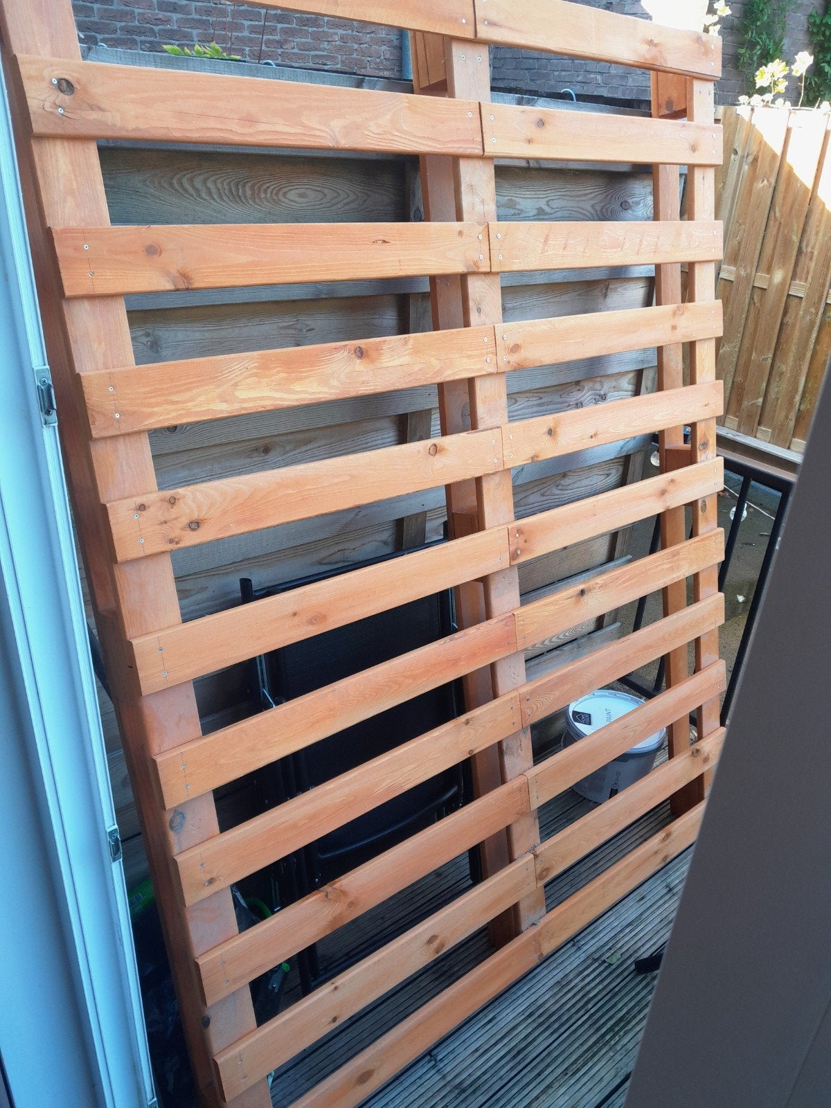 bed pallet, Ophalen, Tweepersoons, Hout, 160 cm