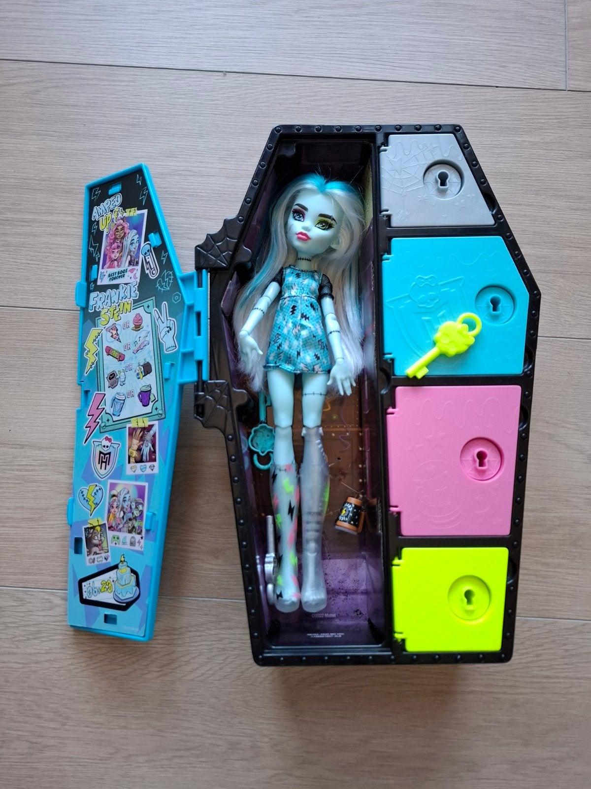 Monster High Locker met Frankie Stein pop, Ophalen of Verzenden, Zo goed als nieuw, Overige typen