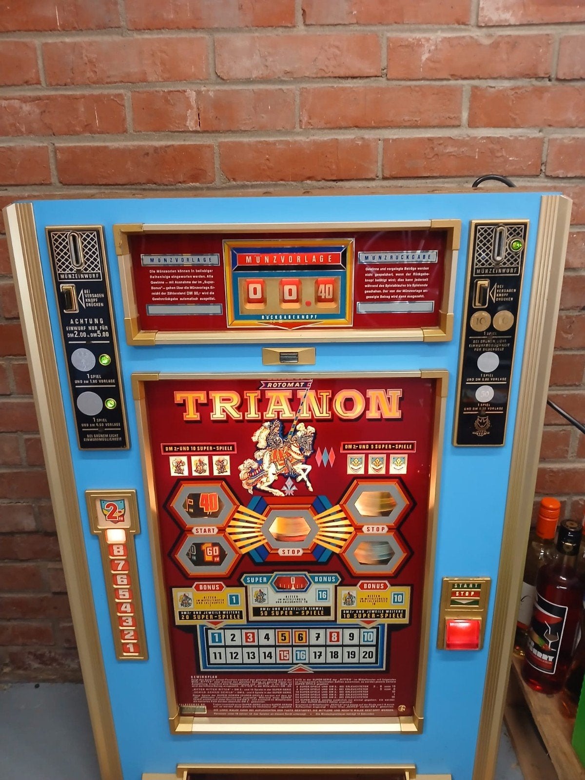 Rotomat Trianon gokkast - Vintage speelautomaat, Euro, Ophalen, Gebruikt, Met sleutels