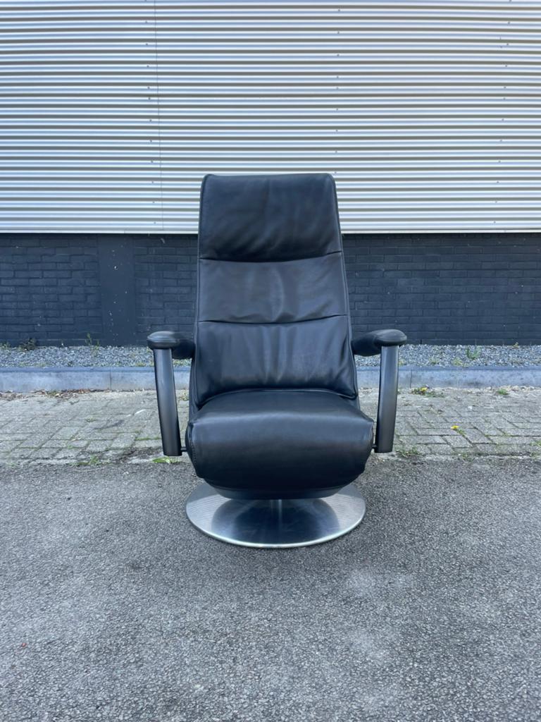 Zwarte elektrische relax fauteuil / relax stoel twice, Huis en Inrichting, Fauteuils, Gebruikt, Ophalen of Verzenden