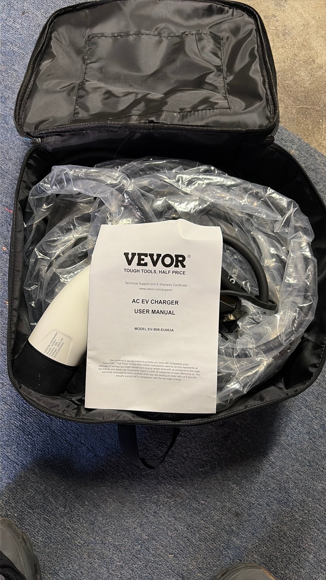 Laadkabel ev vevor 16A nieuw type 2, Ophalen, Nieuw