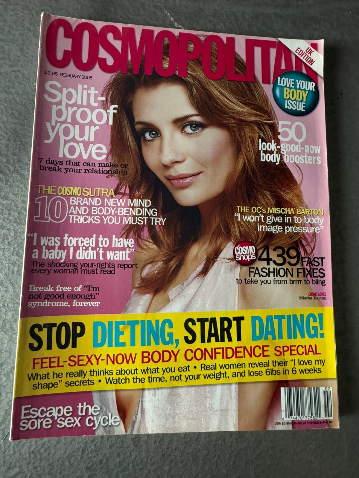 Cosmopolitan UK feb 2005 - Mischa Barton, Ophalen of Verzenden, Gelezen, Glossy