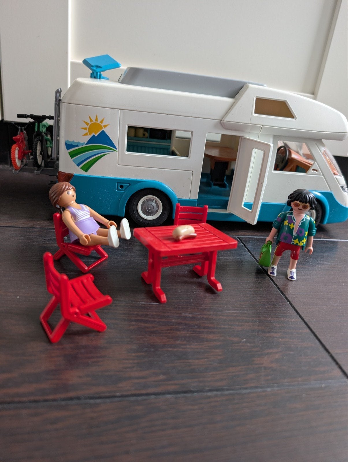 Playmobil Camper met accessoires en figuren, Ophalen of Verzenden, Gebruikt, Jongen of Meisje