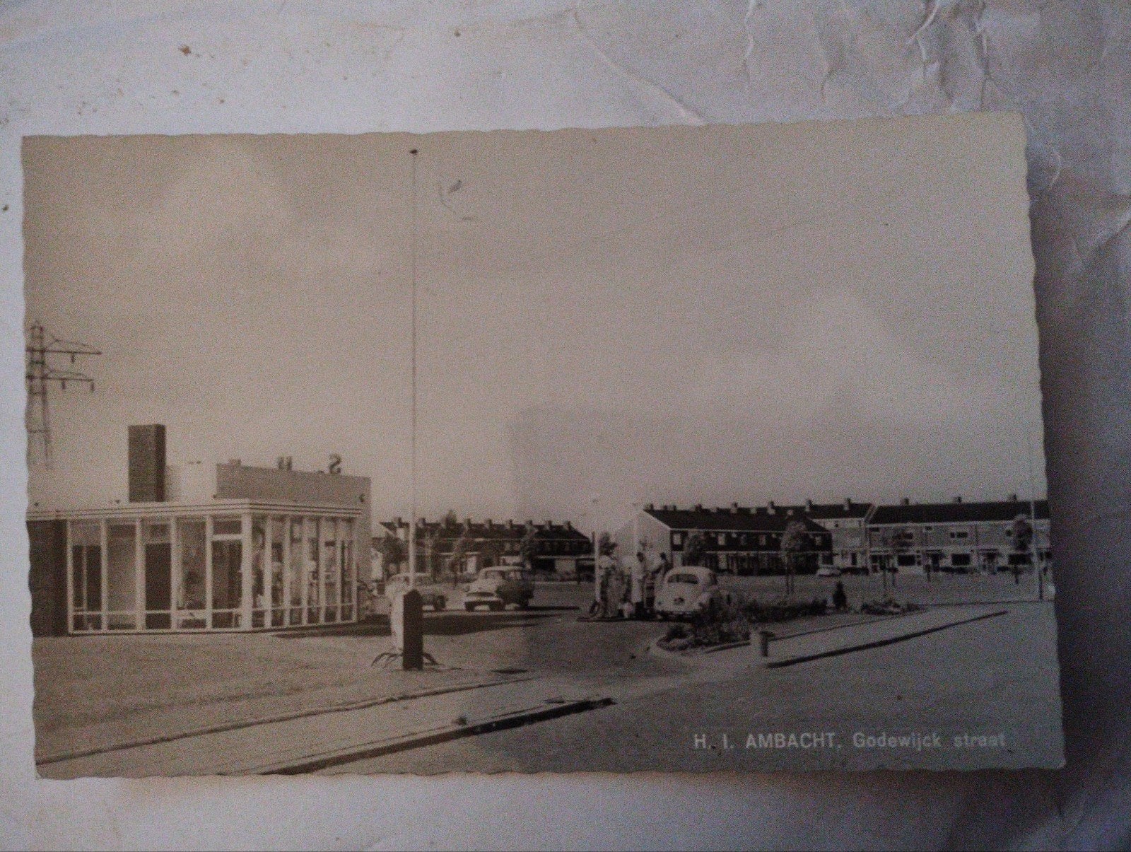 Hendrik Ido Ambacht Godewijckstraat Shellshop tankstation, Verzenden, 1960 tot 1980, Ongelopen, Zuid-Holland