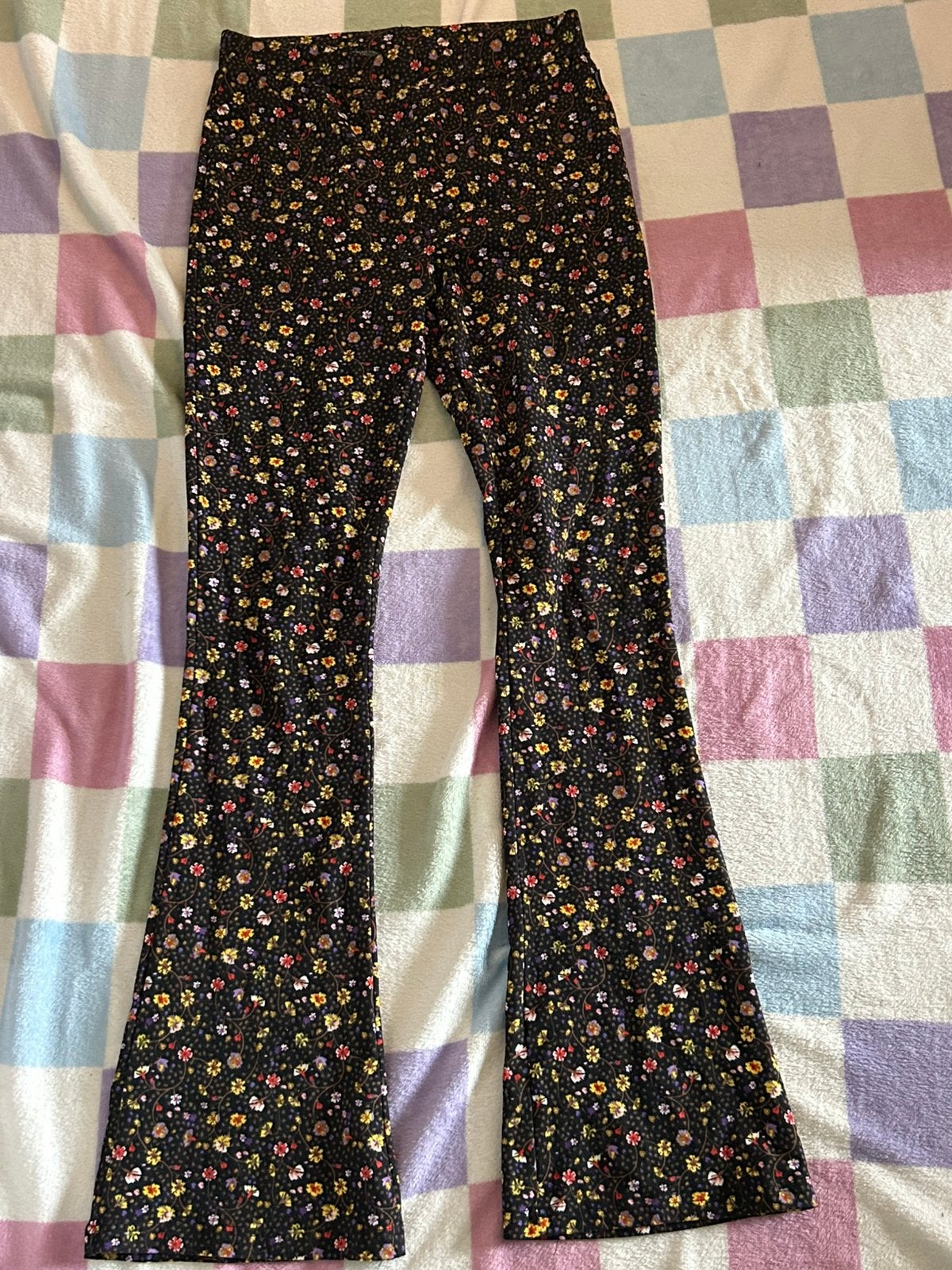 Colourful Rebel flared pants gekleurde bloem, maat L, Overige kleuren, Maat 42/44 (L), Nieuw, Ophalen of Verzenden
