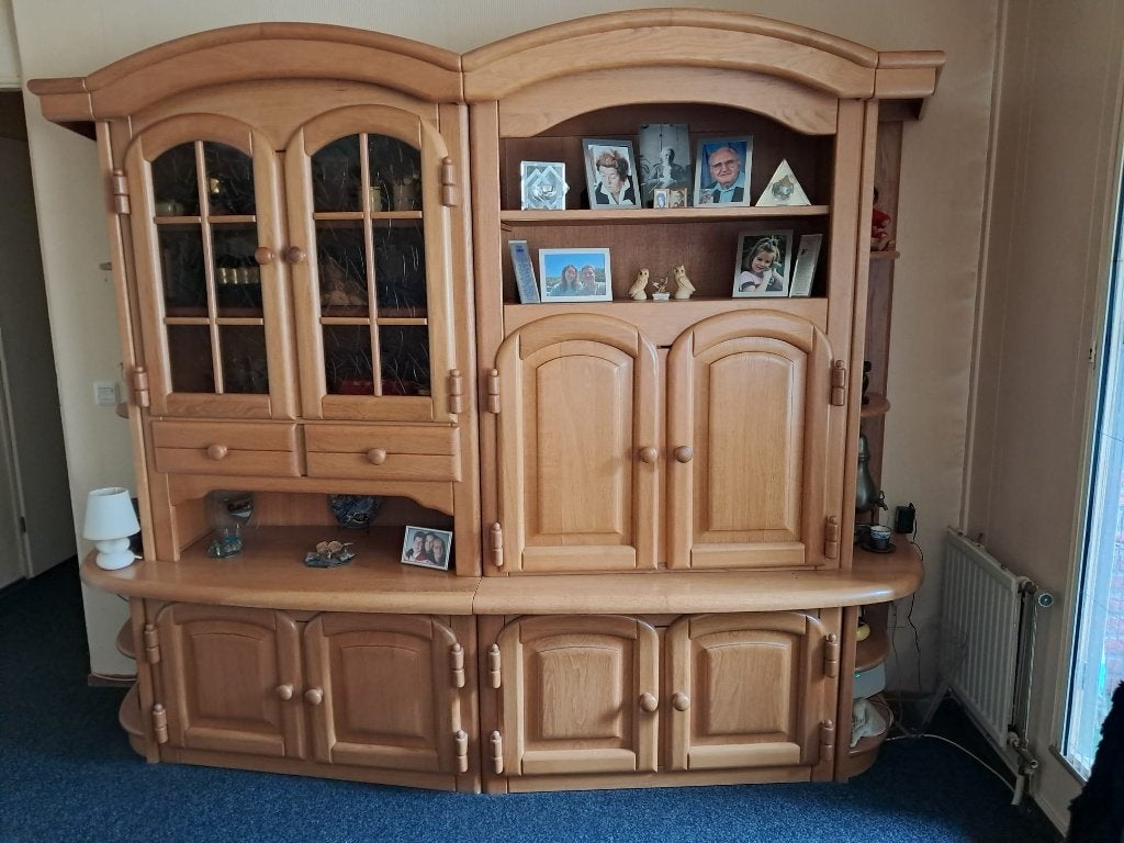 Wandmeubel, Ophalen, Glas, Gebruikt, Met deur(en)