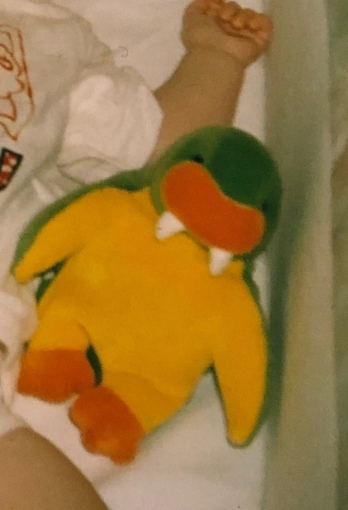 Vintage Happy Horse knuffel (ca. 1997) GEZOCHT!, Dinosaurus, Happy Horse, Ophalen of Verzenden, Gebruikt