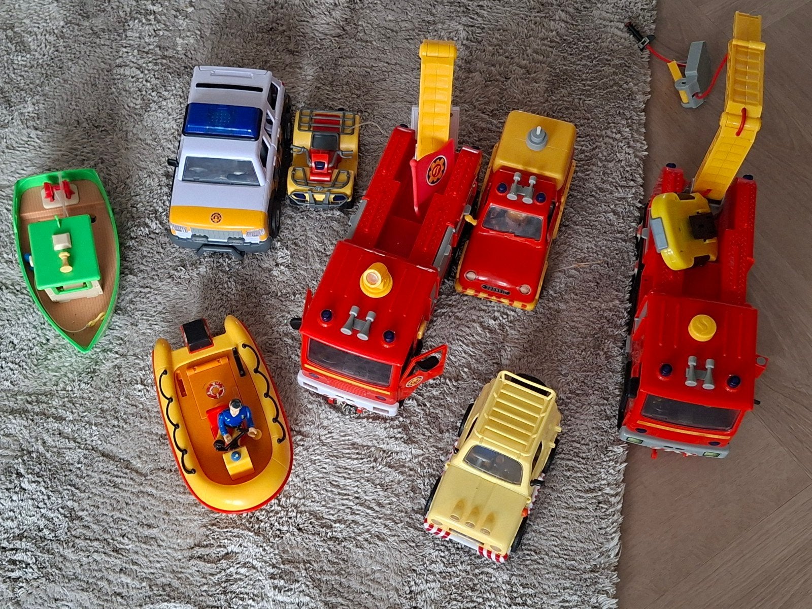 Brandweerman Sam voertuigen set, Ophalen of Verzenden, Gebruikt