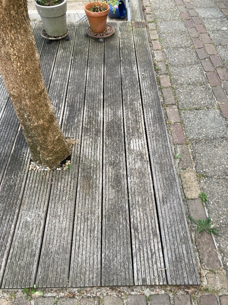 Gebruikte hardhouten vlonderplanken, Ophalen, Gebruikt, Hout