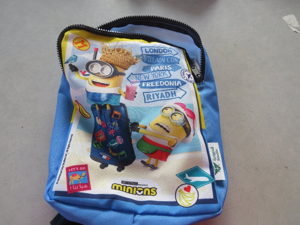 minions kids backpack van saudia airlines, Overige merken, Gebruikt, Minder dan 30 cm, Ophalen of Verzenden