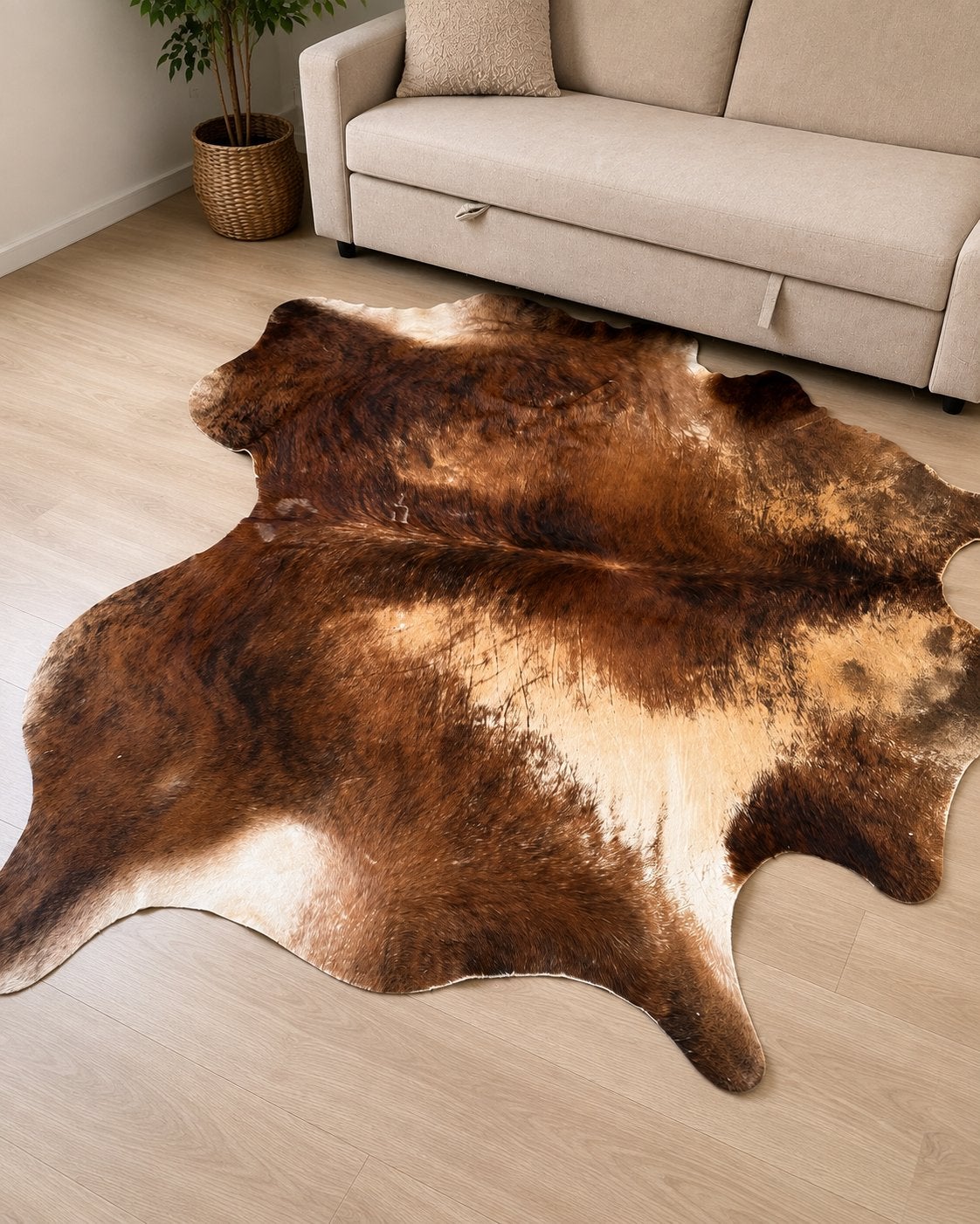 IKEA Koldby Koeienhuid Vloerkleed, Ophalen, Bruin, 150 tot 200 cm, 200 cm of meer
