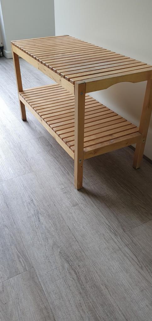 Ikea Molger Badkamerrek - 2 Niveaus, Hout, Huis en Inrichting, Ophalen, Gebruikt, Bruin, Overige typen