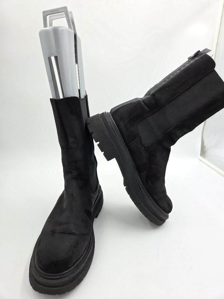 Oxmox Chelsea Boots Zwart Chunky Zool Maat 40, Ophalen of Verzenden, Zo goed als nieuw, Zwart