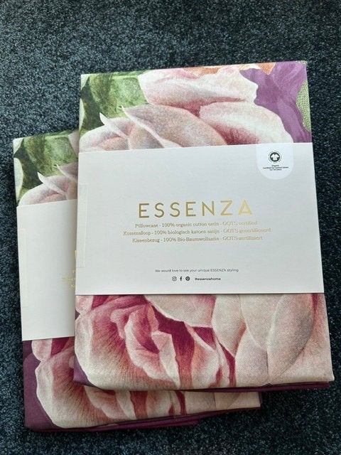 2 Essenza Kussenslopen 100% Satijn Katoen, Info@essenzahome.nl, Katoen, Ophalen of Verzenden, Meerkleurig