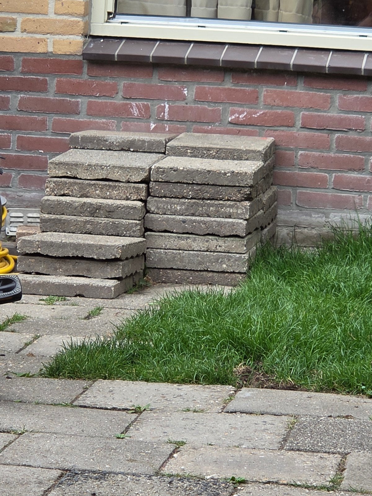 stoeptegels 33x.       30x30, Ophalen, Gebruikt, Beton, Terrastegels