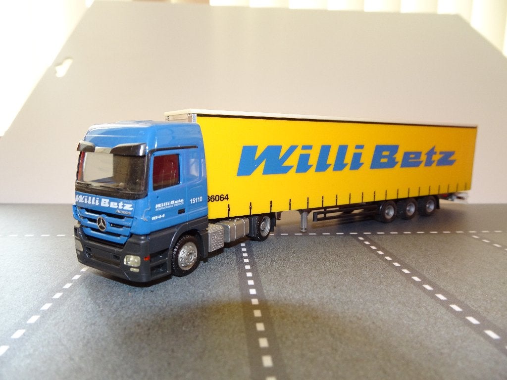 150 herpa willi betz 15110 360564 mega mercedes 1:87 truck, Ophalen of Verzenden, Zo goed als nieuw, Bus of Vrachtwagen, Herpa
