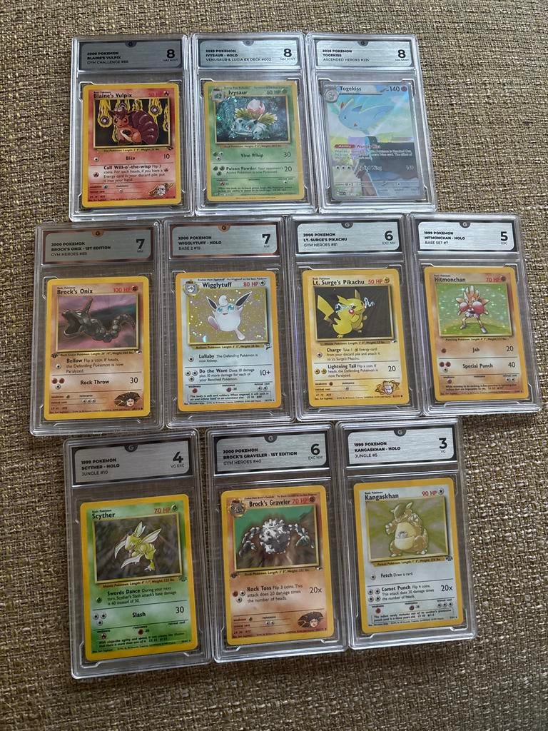 Pokémon Kaarten Collectie - Geslabd, Ophalen of Verzenden, Gebruikt, Meerdere kaarten