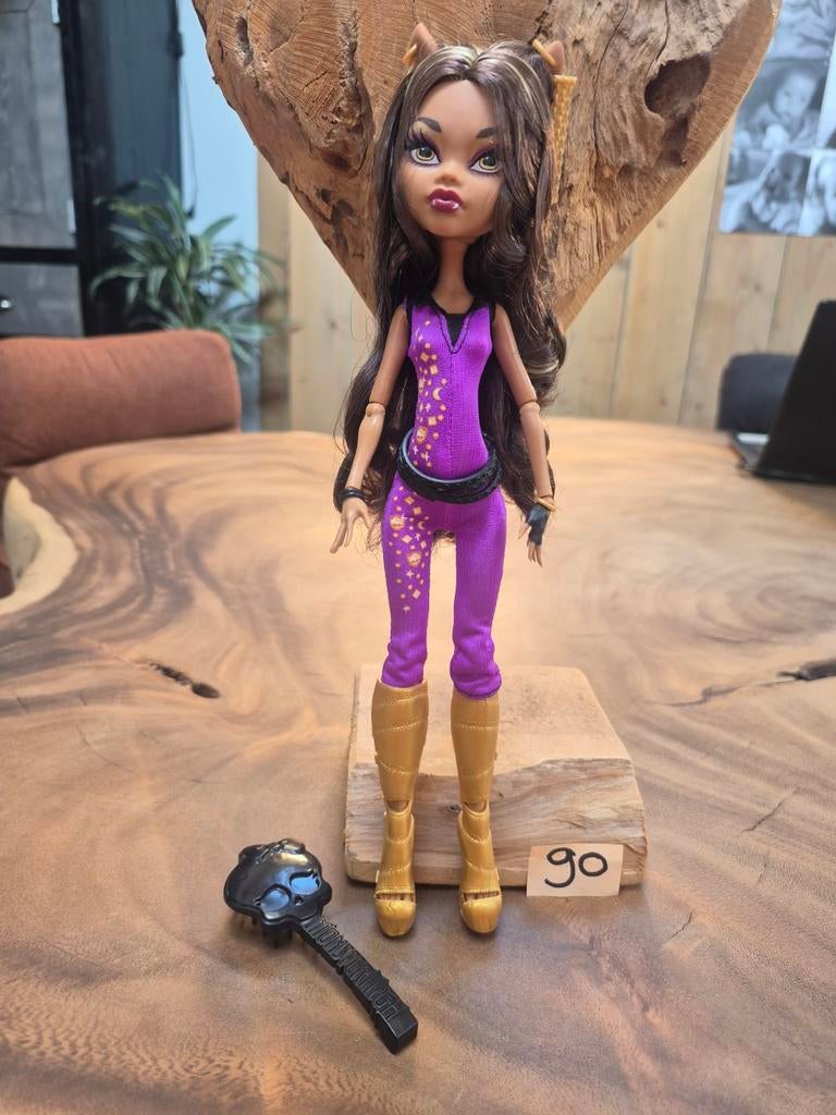 Monster High pop - Clawdeen Wolf in paars pak, Ophalen of Verzenden