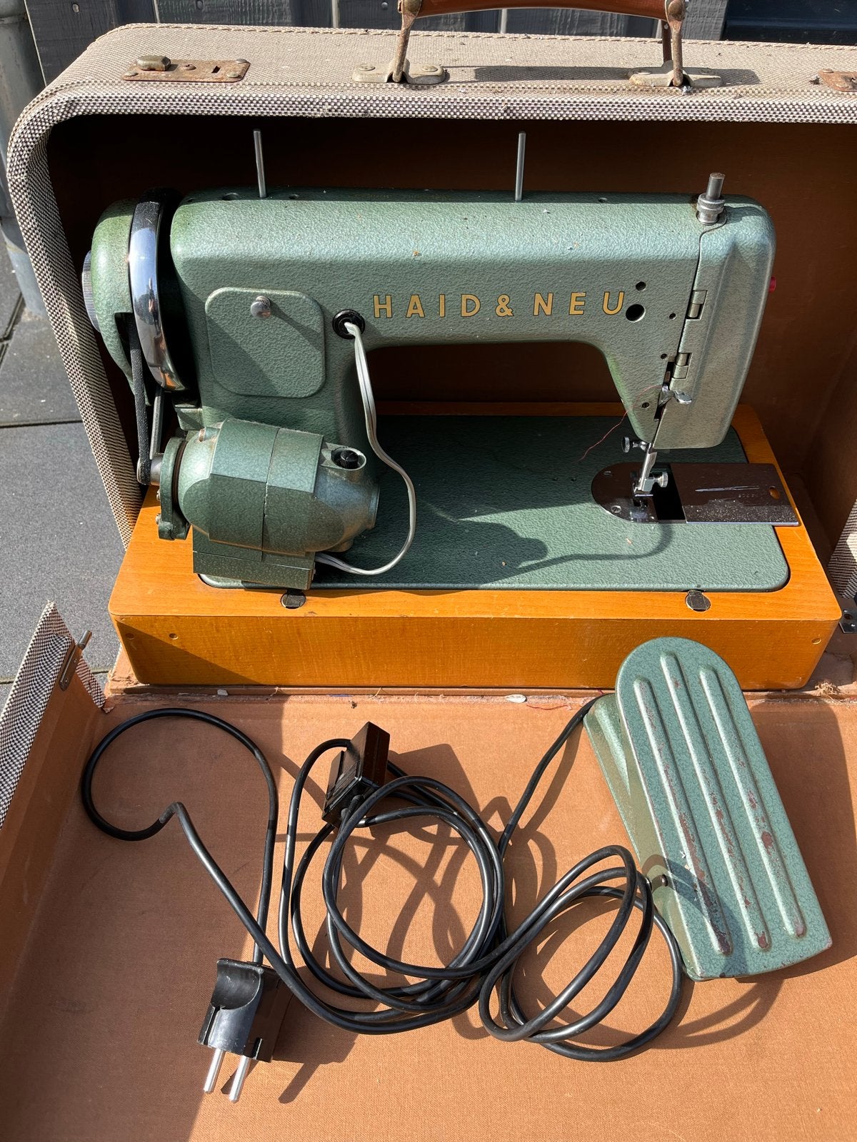 Vintage Haid & Neu Naaimachine in Koffer, Antiek en Kunst, Ophalen